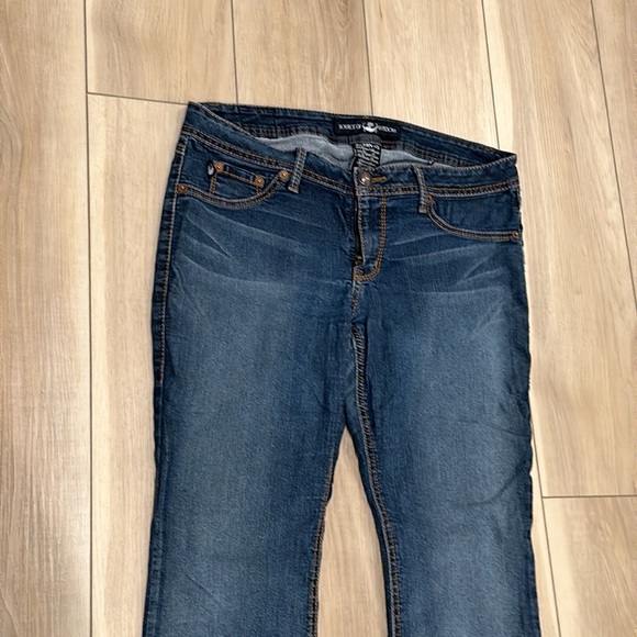 GUC Women’s Source of Wisdom Brand Bootcut Size 14 Stretch Denim Vintage Jeans - Picture 4 of 9